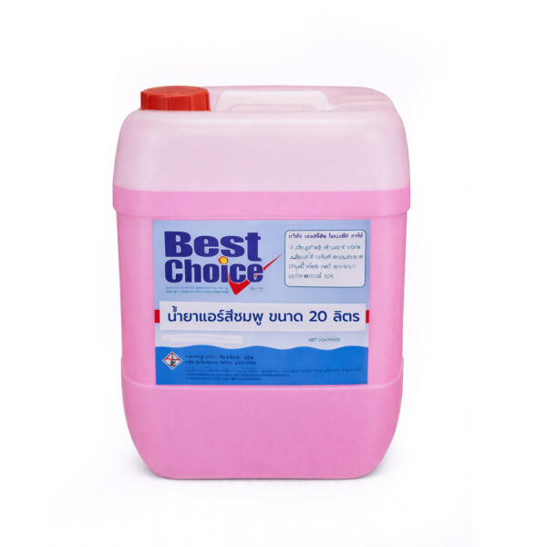 น้ำยาล้างแอร์สีชมพู ชนิดไม่ต้องล้างน้ำตาม ผสมน้ำได้ Best Choice Fin Coil Clean Pink