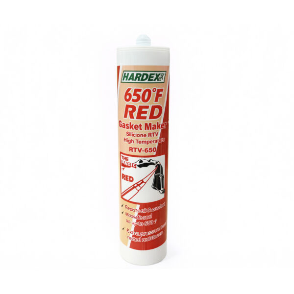 Hardex Hi Temp Red Silicone Gasket กาวแดงทนความร้อนสูง 343 องศาเซลเซียส