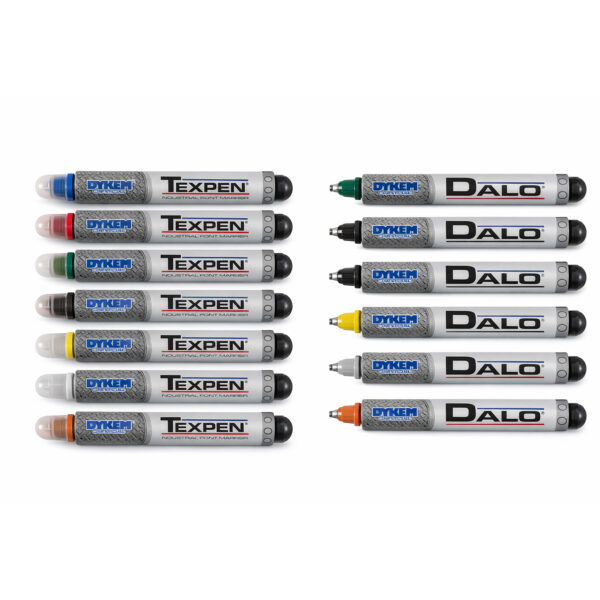 ปากกามาร์คเกอร์ หมึกPermanent ใช้เขียนบนพื้นผิวที่มีน้ำมันจารบี เขียนใต้น้ำได้ Dykem Dalo and Texpen Steel Tip Roller Ball
